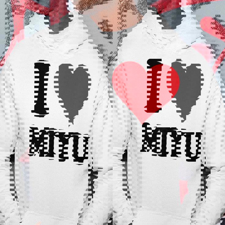 I Heart Miyu ファーストネーム I Love パーソナライズ パーカー 面白い贈り物