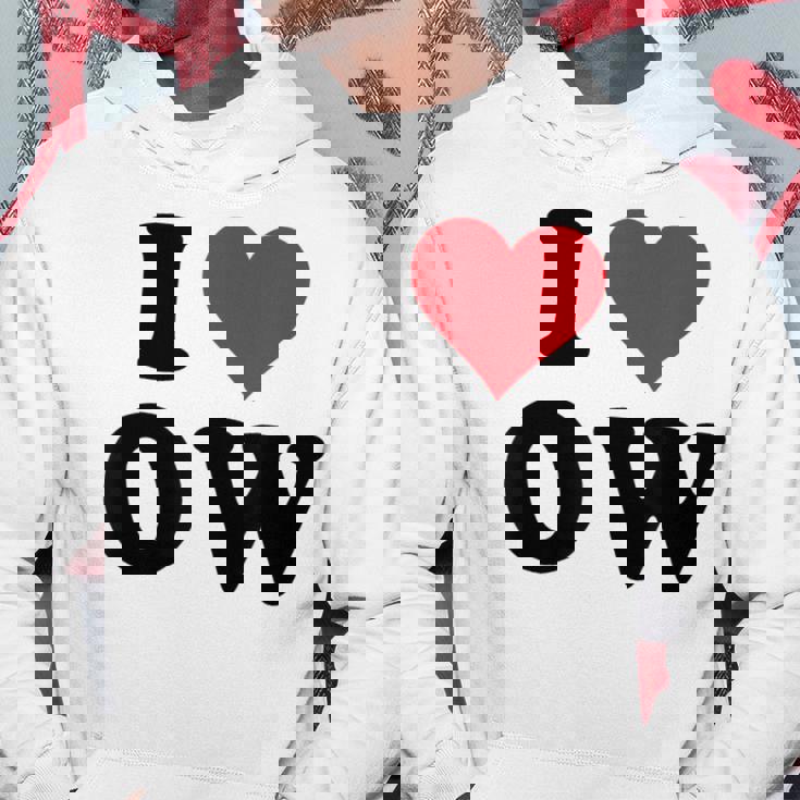 I Heart Ow Initials I Love OW First And Last Name O W パーカー 面白い贈り物