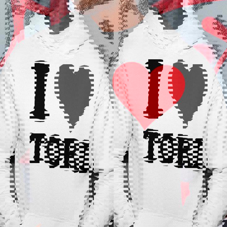 I Heart Tori ファーストネーム I Love パーソナライズ パーカー 面白い贈り物