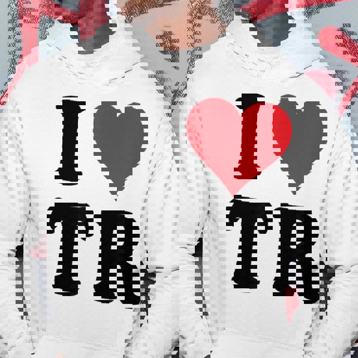 I Heart Tr Initials I Love TR First And Last NameR パーカー 面白い贈り物