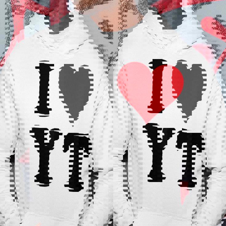 I Heart Yt Initials I Love YT First And Last Name Yパーカー 面白い贈り物