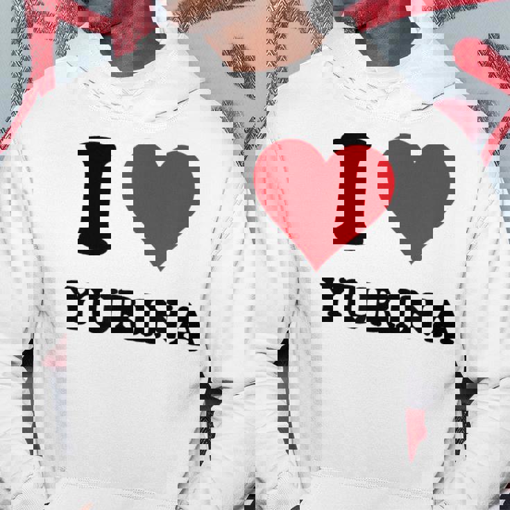 I Heart Yurina ファーストネーム I Love パーソナライズ パーカー 面白い贈り物