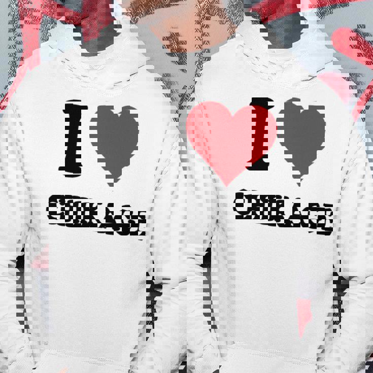 I Heart ちかげ 名 I Love パーソナライズ 長袖tシャツ パーカー 面白い贈り物