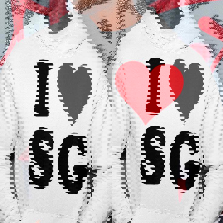 I Heartg イニシャル I LoveG 姓 G パーカー 面白い贈り物