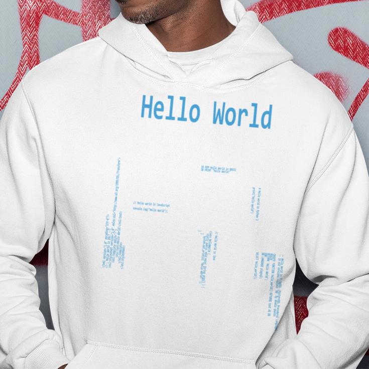 Hello World プログラマープログラミング言語コード 長袖tシャツ パーカー 面白い贈り物