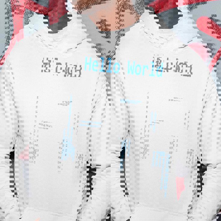 Hello World プログラマープログラミング言語コード 長袖tシャツ パーカー 面白い贈り物