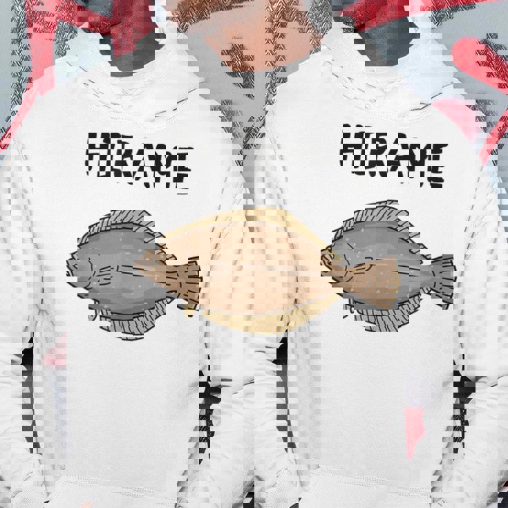 Hirame ヒラメ 平目 鮃 魚好き 願掛け 釣り好き 海釣り 趣味 おもしろ 寿司ネタ 趣味釣り 船釣り 釣り パーカー 面白い贈り物