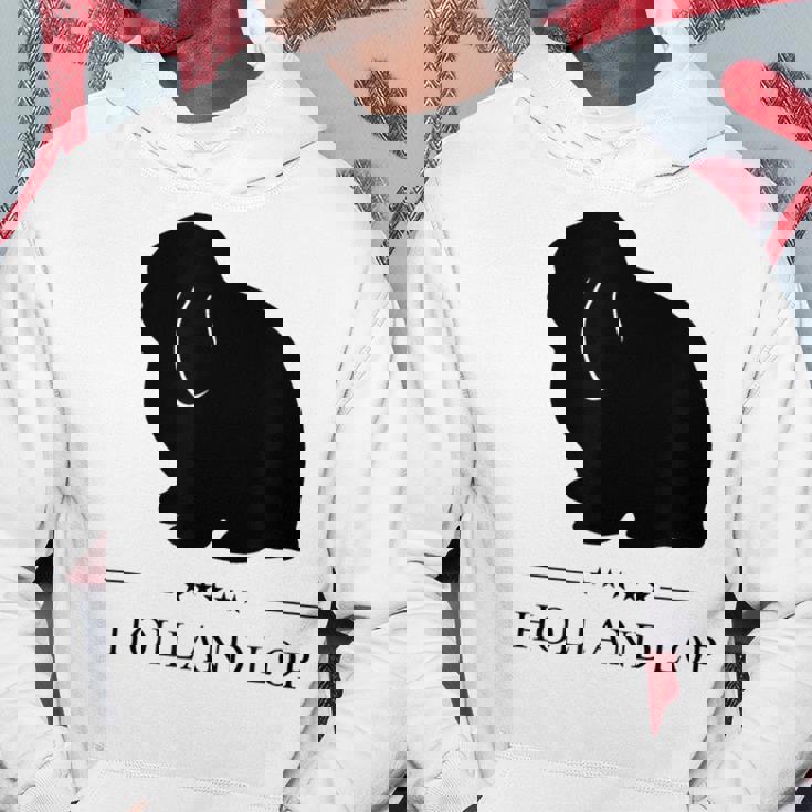 Holland Lop Rabbitブラックシルエット パーカー 面白い贈り物