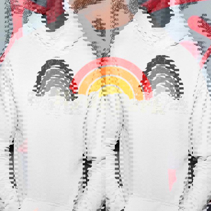 Hyde Park New York Ny ヴィンテージ 70年代 レトロレインボーデザイン パーカー 面白い贈り物