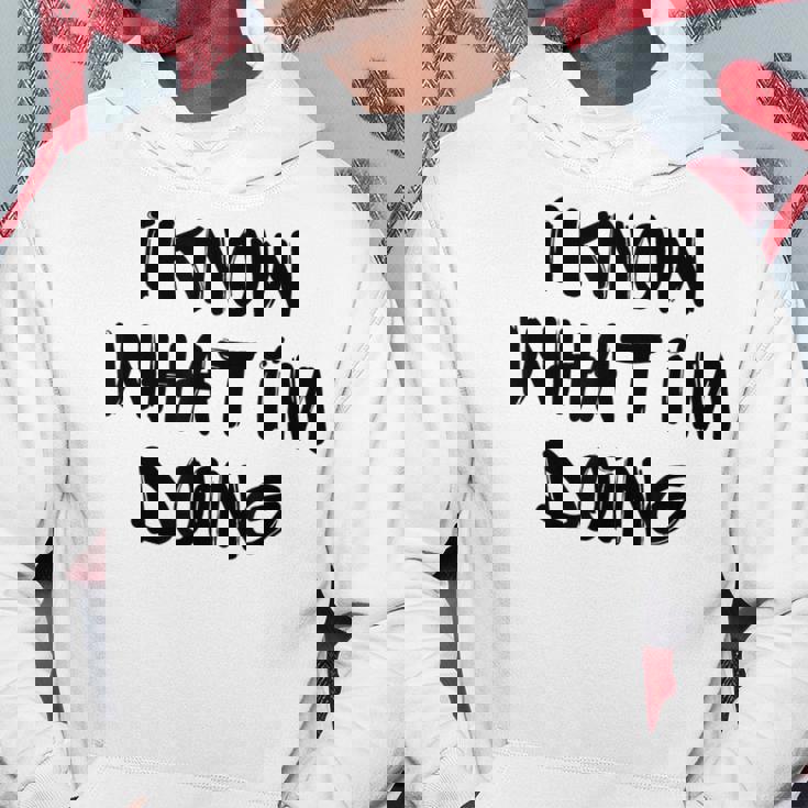 I Know What I'm Doing 面白いホワイトライパーティーアイデア パーカー 面白い贈り物