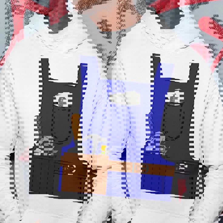 Last Minute Mason ハロウィン 労働者 グループ コスチューム 長袖tシャツ パーカー 面白い贈り物