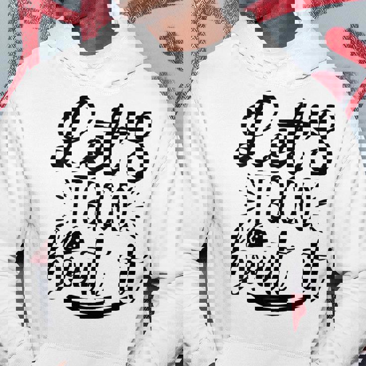 Let's Taco Bout It 面白い メキシコ料理 タコス シンコ・デ・マヨ パーカー 面白い贈り物