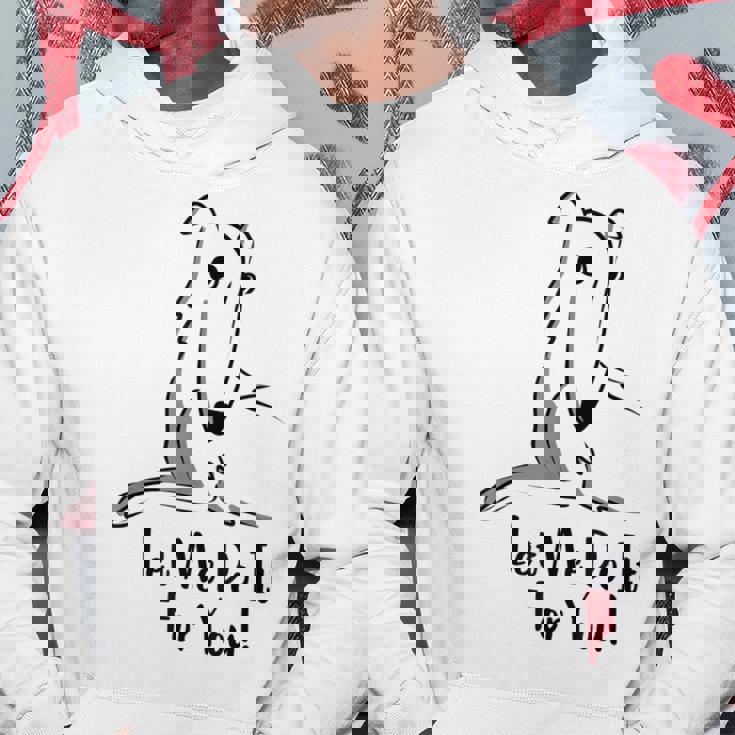 Let Me Do It For You Meme ロングノーズドッグ ボルゾイ ファニードッグ パーカー 面白い贈り物