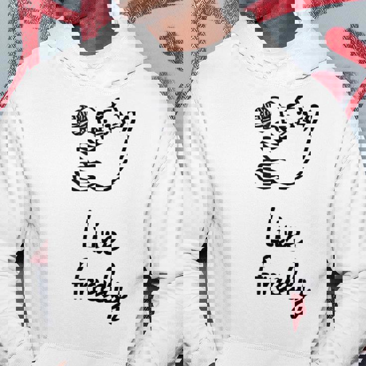 Live Freely パーカー 面白い贈り物