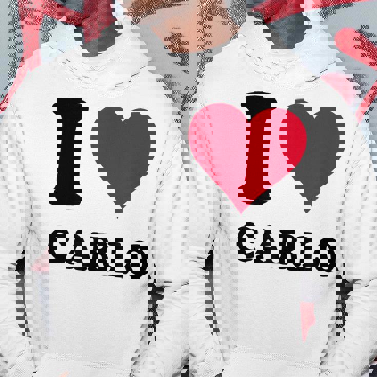 I Love Carlo パーカー 面白い贈り物