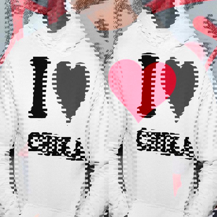 I Love Chika パーカー 面白い贈り物