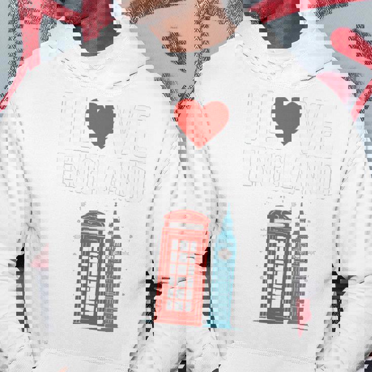 I Love Englandの象徴的なランドマークデザイン。 長袖tシャツ パーカー 面白い贈り物