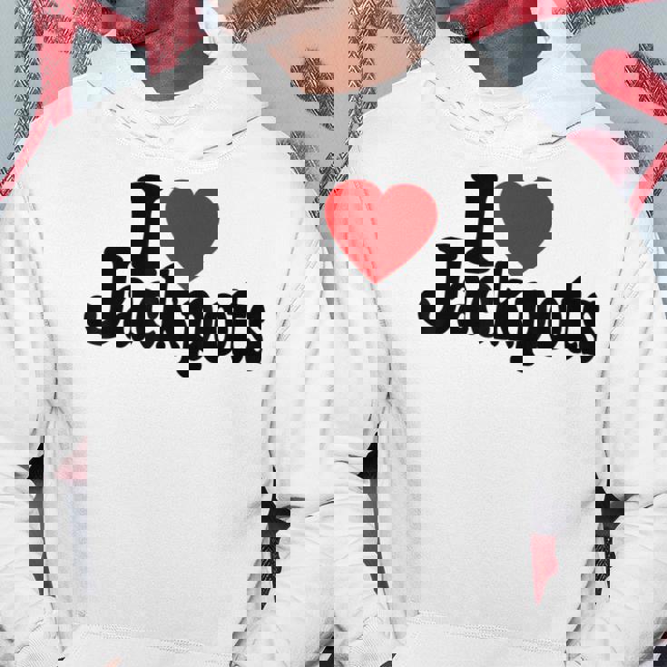 I Love Heart Jackpotslotslot Machines カジノラスベガス パーカー 面白い贈り物