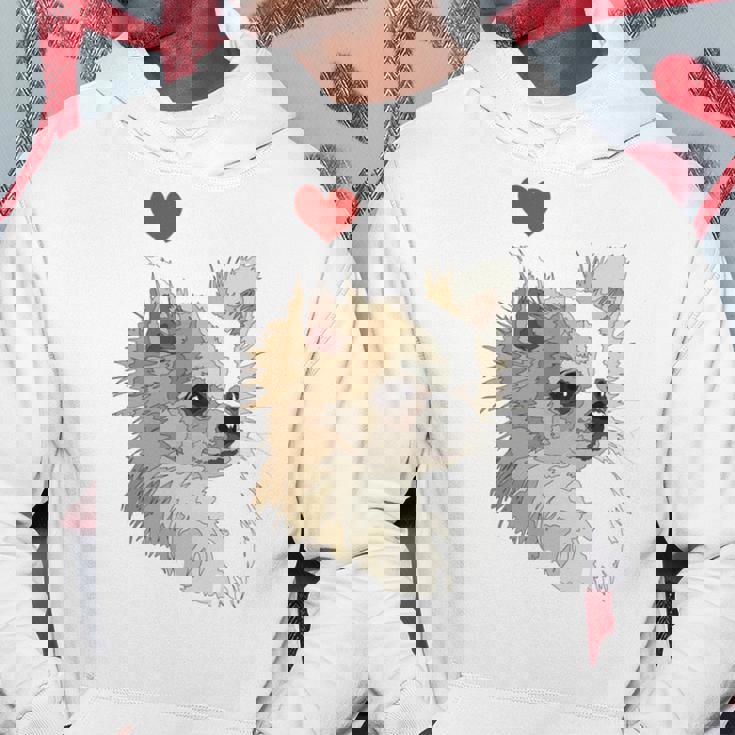 I Love Japan And Chihuahua 長髪 ちわわ ロングヘアママ 長袖tシャツ パーカー 面白い贈り物