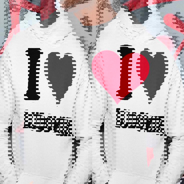 I Love Ludomir パーカー 面白い贈り物