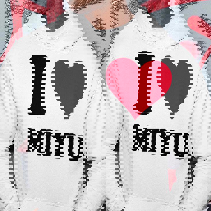 I Love Miyu パーカー 面白い贈り物