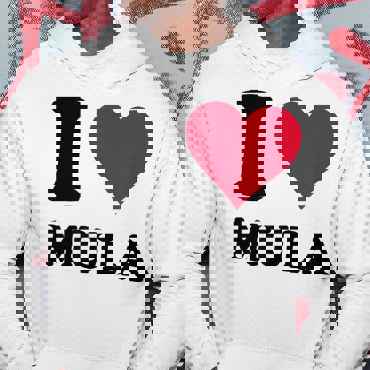I Love Mula パーカー 面白い贈り物