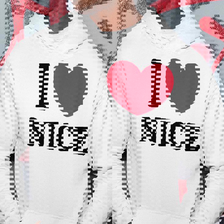 I Love Nice アイ・ラブ・ニース パーカー 面白い贈り物
