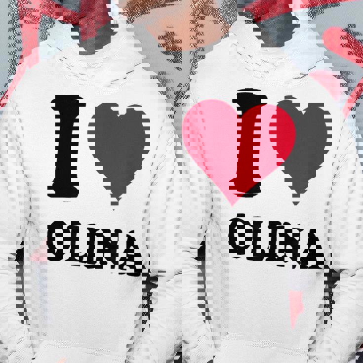 I Love Olina パーカー 面白い贈り物