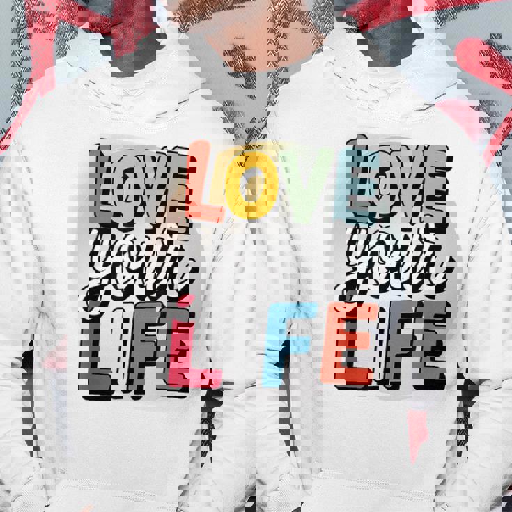 Love Your Life インスピレーション引用シャツ モチベーションアップ パーカー 面白い贈り物