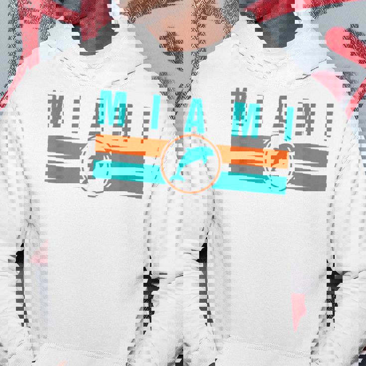 Mia マイアミ ローカルスタンダード Mia レトロ ドルフィン マイアミ Fl クラシック パーカー 面白い贈り物