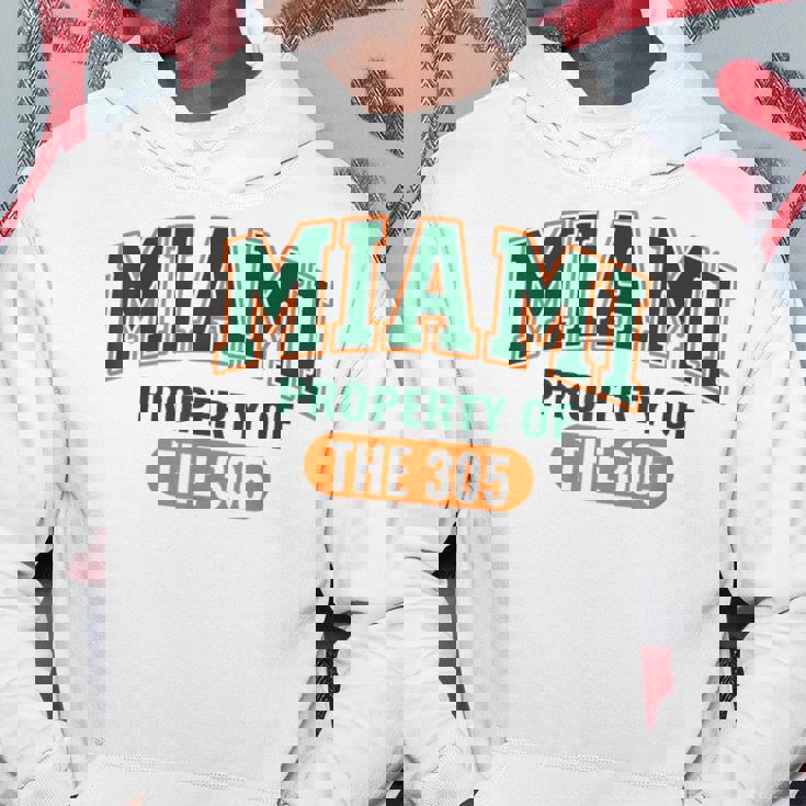 Miami Property 305 ストリートウェア マイアミシティカルチャースタイル パーカー 面白い贈り物