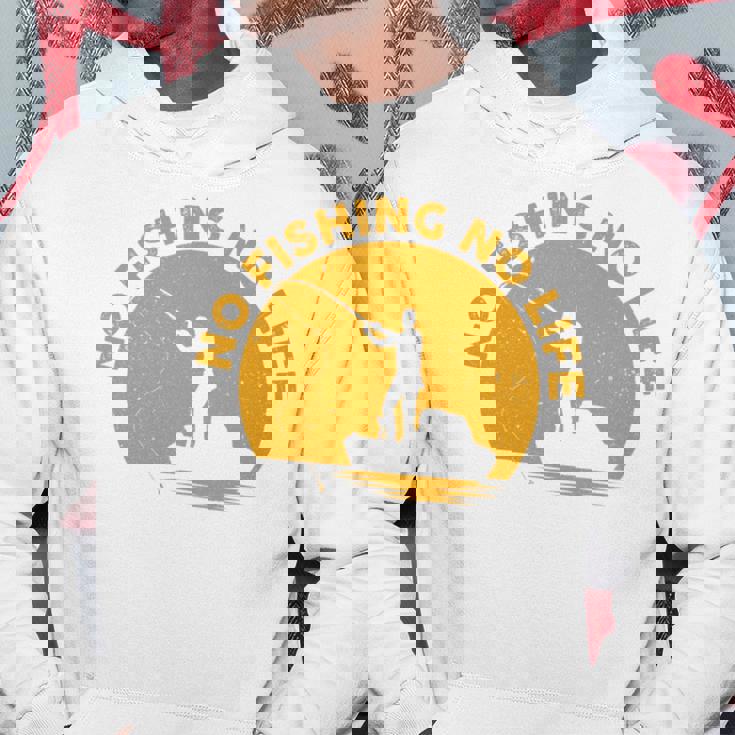 No Fishing No Life 釣り フィッシング ロゴ プリント 長袖tシャツ パーカー 面白い贈り物