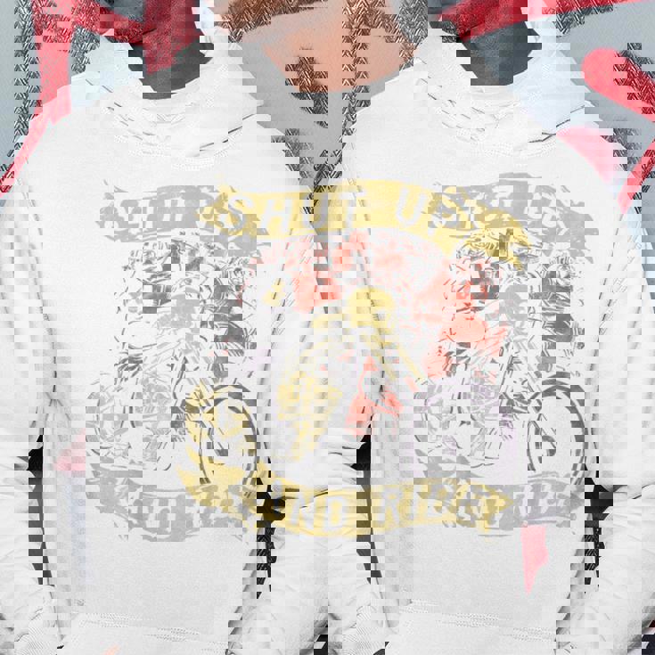 Shut Up And Ride スカルバイクシャツ バイカー グリムリーパー パーカー 面白い贈り物