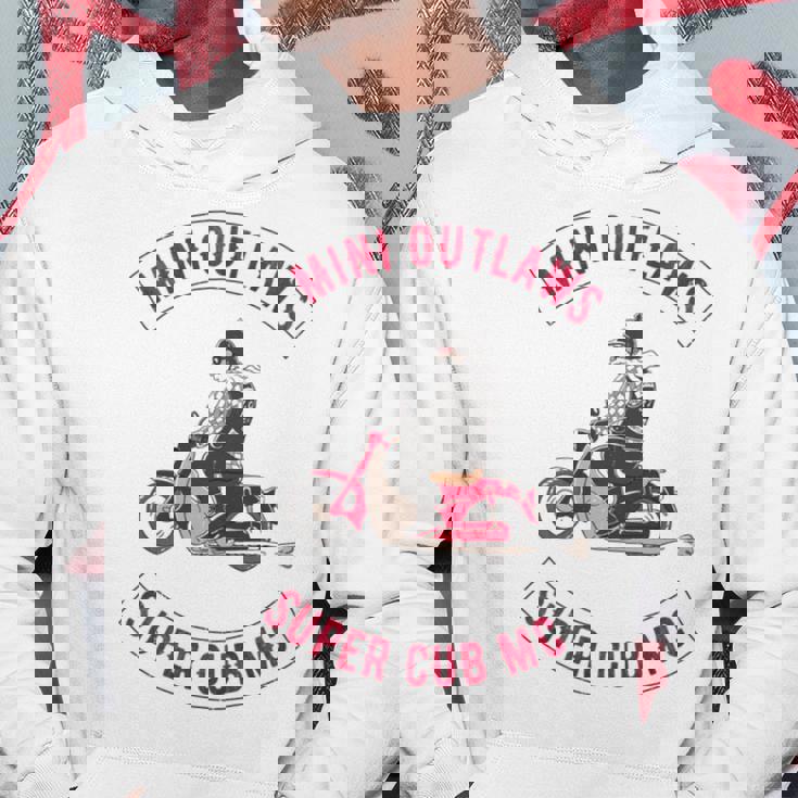 Super Cub スーパーカブ ミニモト 面白 ふざけ ネタ おもしろ バイク アウトロー バイカーギャング 長袖tシャツ パーカー 面白い贈り物