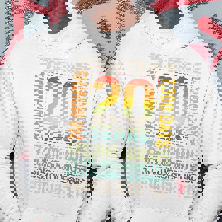 Together 20 Years Forever To Go 結婚20周年記念 パーカー 面白い贈り物