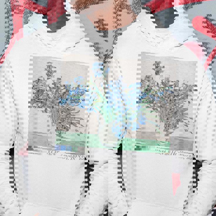 Trendyincentan Gogh Irises Famous Painting 1890 パーカー 面白い贈り物