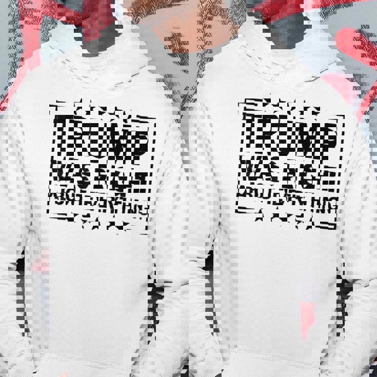 Trump Was Right About Everything Trump President 2024 パーカー 面白い贈り物