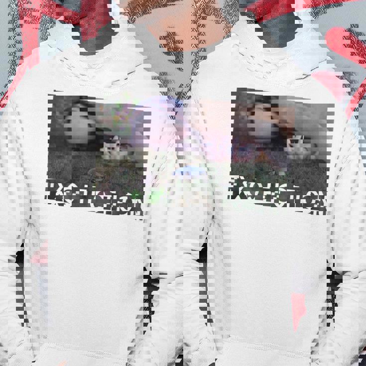 Txq Fiction 黒tシャツ（半袖）バックプリント パーカー 面白い贈り物