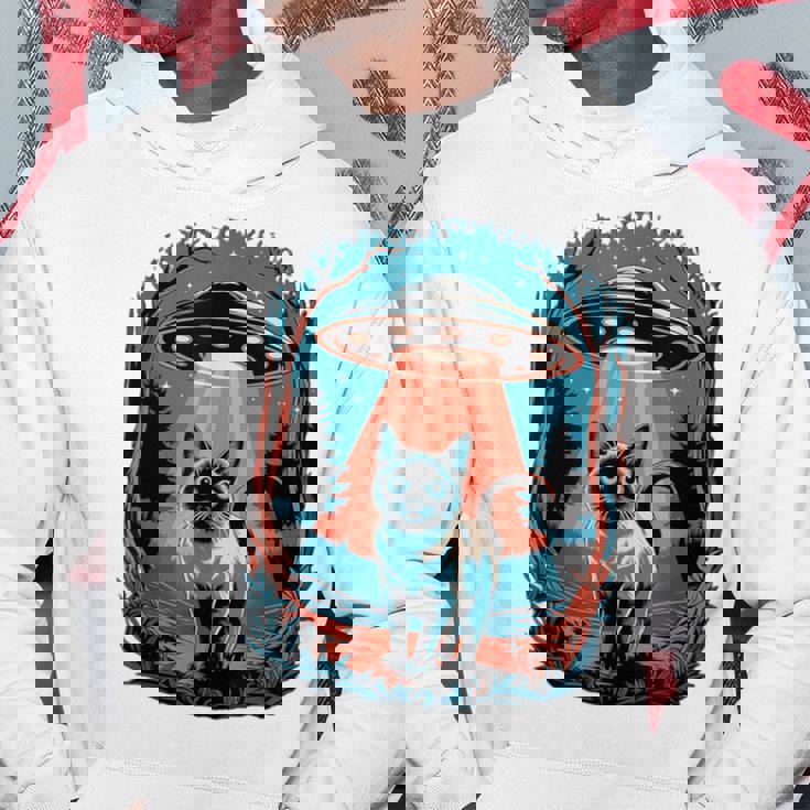 Ufo 猫誘拐 星空の下で パーカー 面白い贈り物