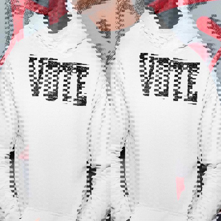 Vote レディース メンズ アンティーク調テキスト 2024 選挙 パーカー 面白い贈り物