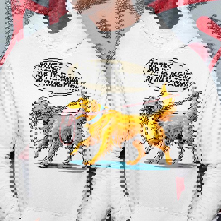 Walkies 犬の散歩 ゴールデンレトリバー 面白い犬好きデザイン パーカー 面白い贈り物