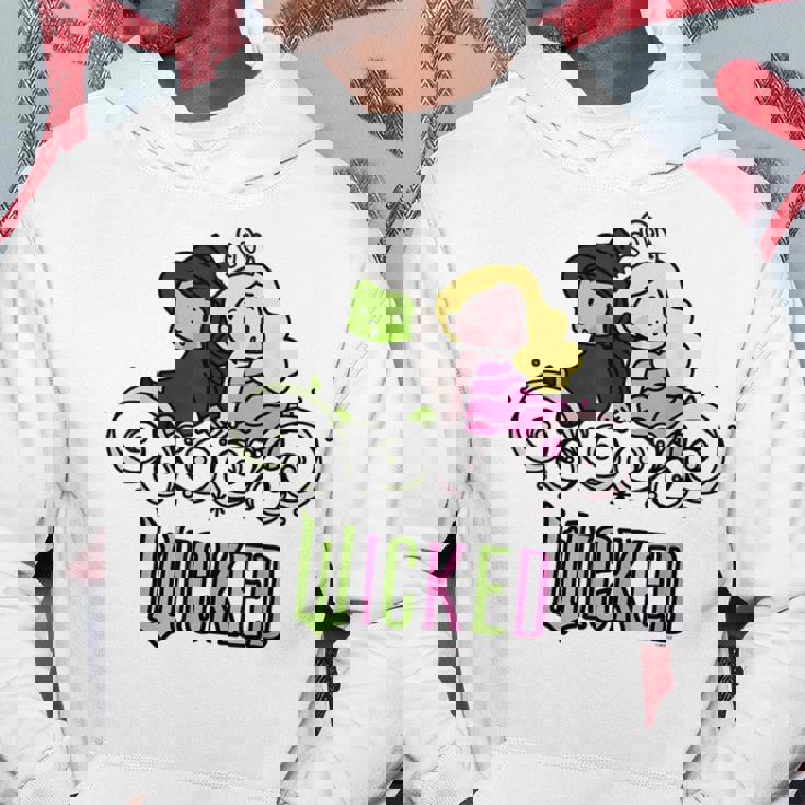 Wicked Elphaba & Glinda Together 遊び心のある漫画スタイル パーカー 面白い贈り物