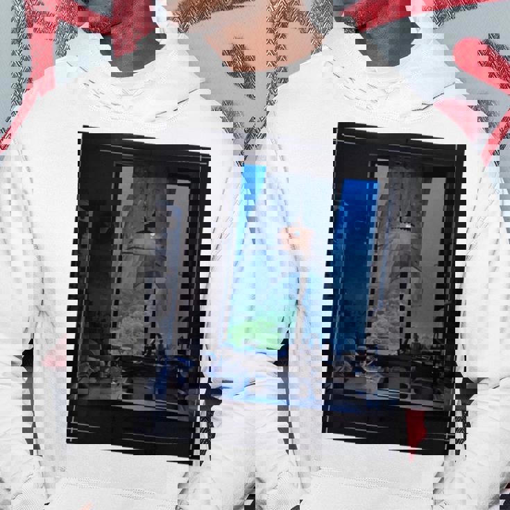 Window Light & Forestiew長袖フォトtシャツ 癒し・インテリア系アート-ユニセックスデザイン 長袖tシャツ パーカー 面白い贈り物