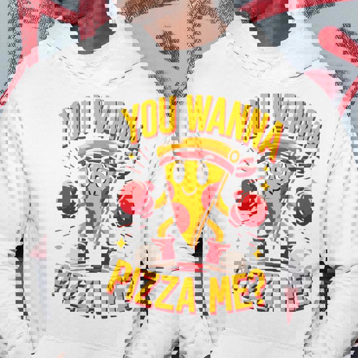 You Wanna Pizza Me 面白い ファイター ピザ愛好家 ファーストフード しゃれ 長袖tシャツ パーカー 面白い贈り物