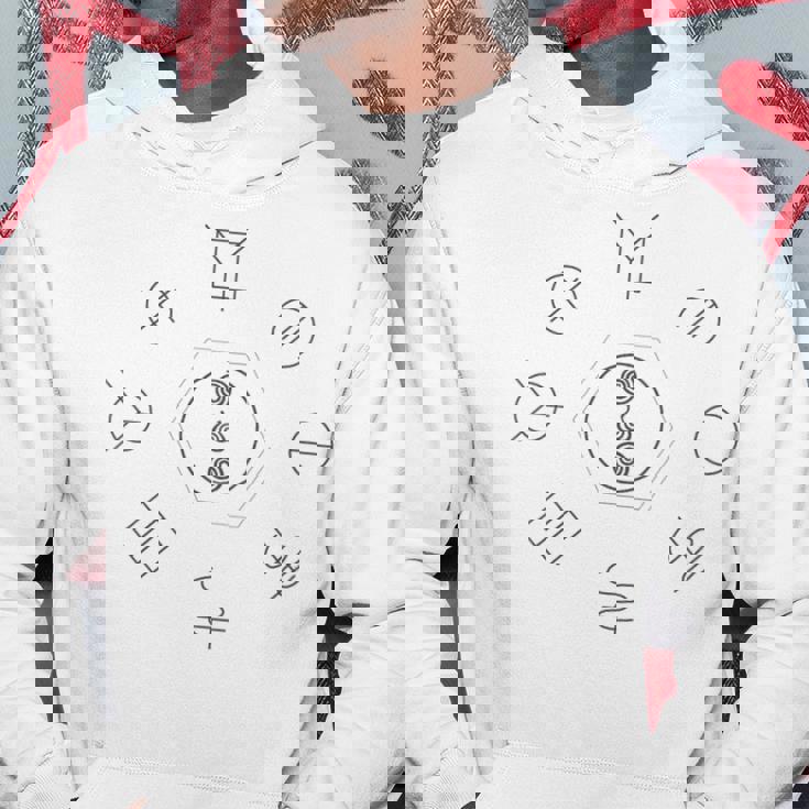 「まんなか／とほかみえみため」 あうわ 灰文字 ホツマ ヲシテ とほかみえひため 言霊 かっこいい 渋め ひかえめ パーカー 面白い贈り物