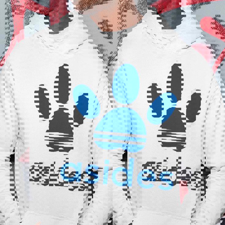 【バックプリント・背中側】Asides アシデス 足です。肉球です。【変なtシャツ屋】スポーツ ブランド パロディ 面白 パーカー 面白い贈り物