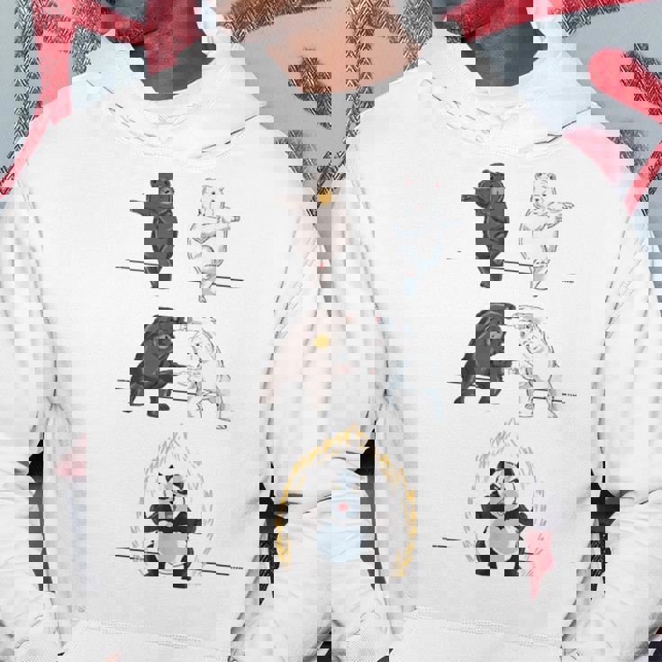 おもしろパンダ パンダ フュージョン ギフト シャツ かわいい シロクマ パーカー 面白い贈り物