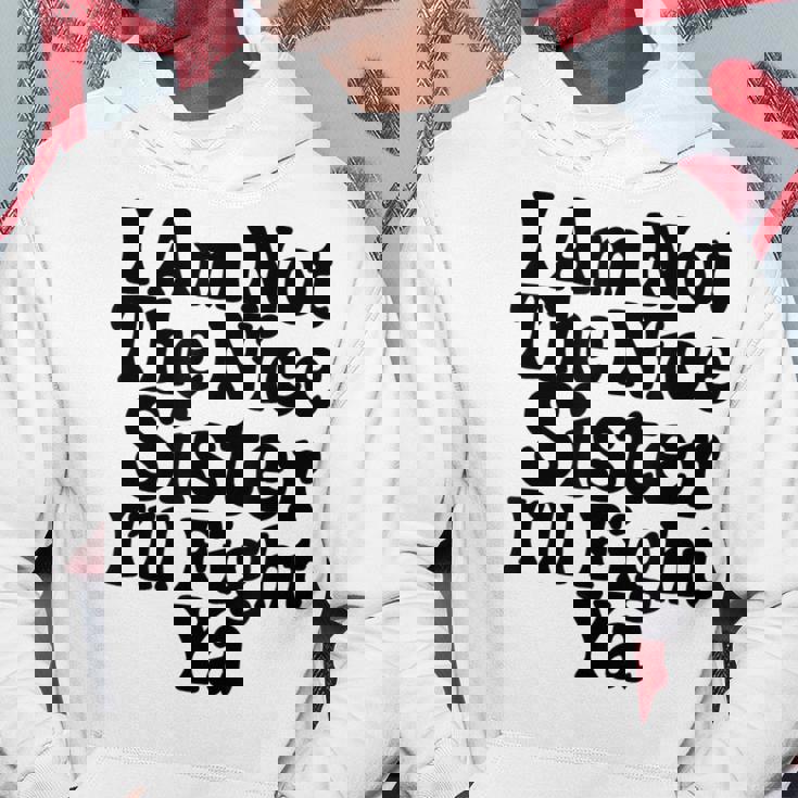 おれはナイスシスターじゃないよ戦ってやるよおもしろい皮肉 パーカー 面白い贈り物