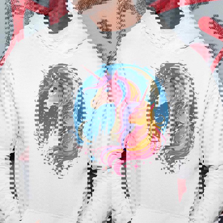 お揃いのママと娘 ユニコーン ナイトシャツ 母の日 長袖tシャツ パーカー 面白い贈り物