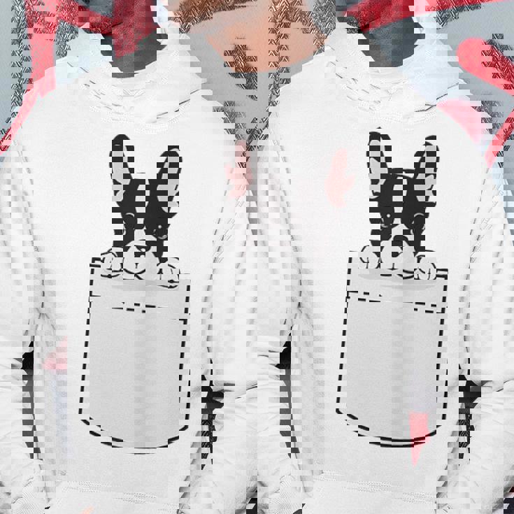 かわいいフレンチブルドッグポケット：いじめっ子の飼い犬とフレンチブルドッグの恋人 パーカー 面白い贈り物